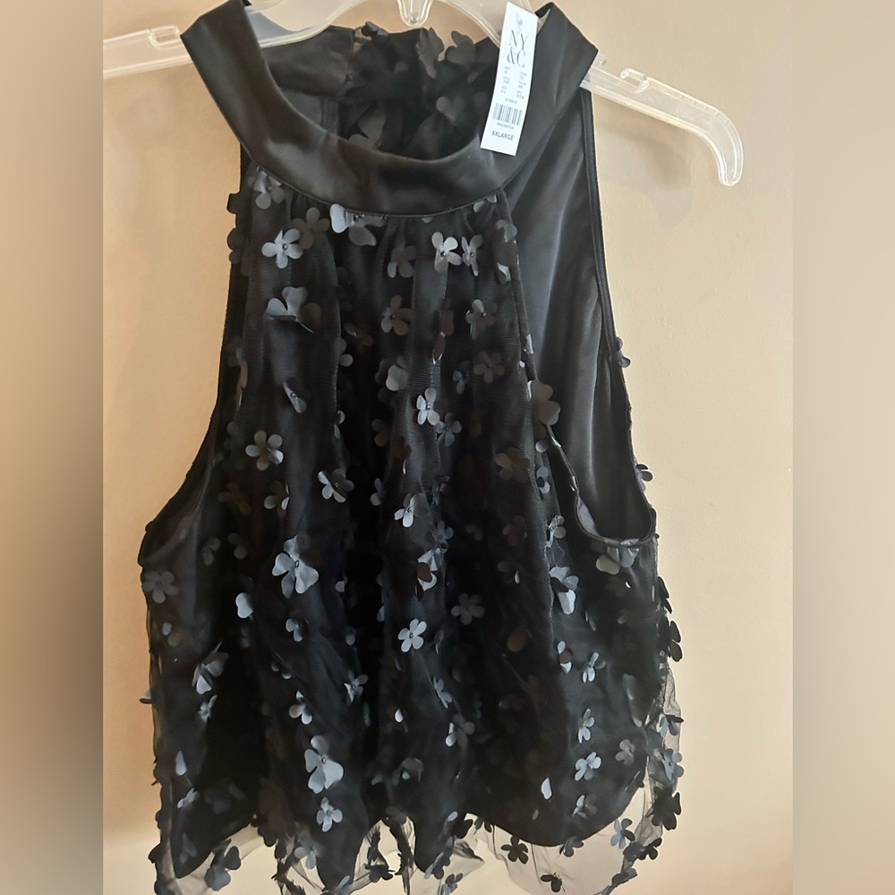 Dressy black halter NWT